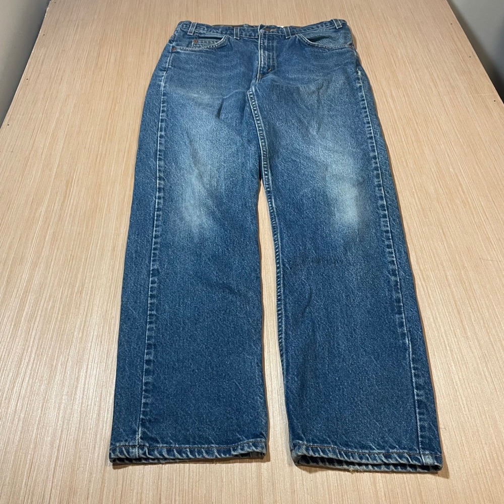 Levis 505 Jeans Mens 33x30 Orange Tab Regular Fit Straight Leg Medium Wash